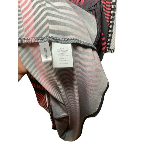 New York & Company Wrap Dress Women's Large Multicolor Striped Stretch - Picture 4 of 7